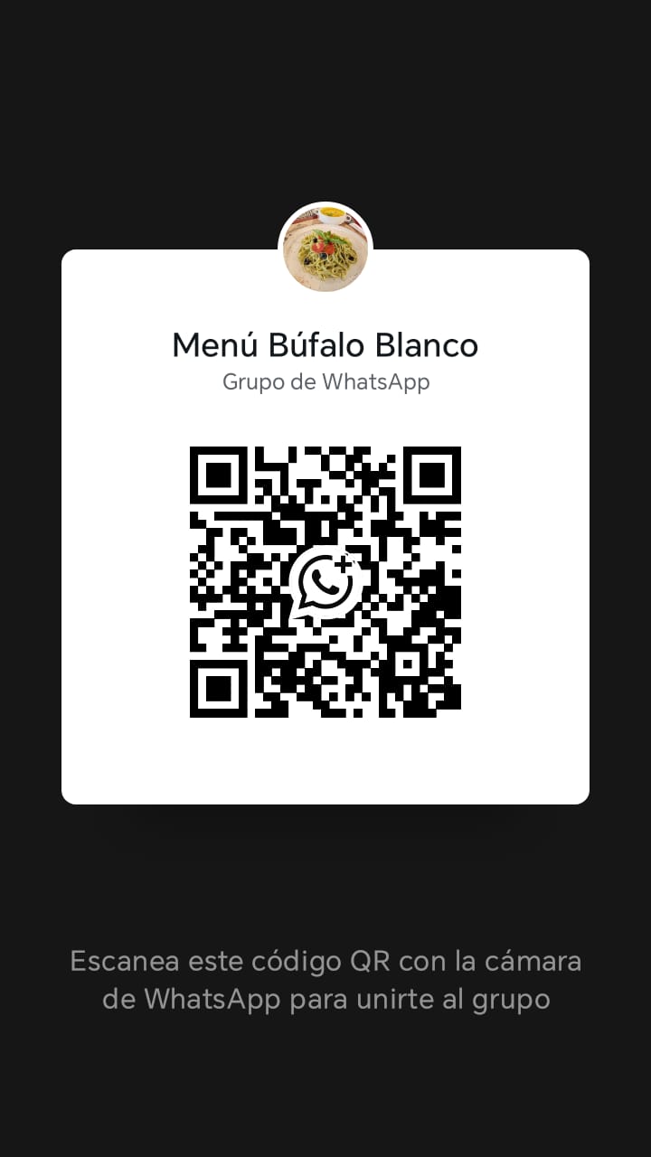 QR grupo de WhatsApp de Búfalo Blanco